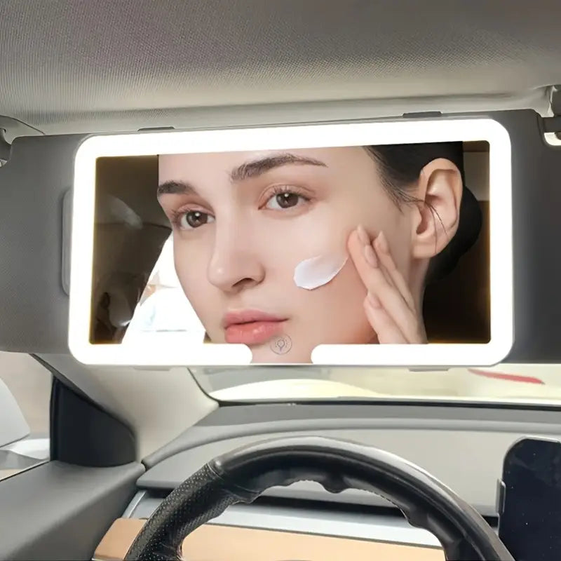 💄✨ Specchio Auto con Luce LED Staccabile – Make-up Perfetto Ovunque 🚗