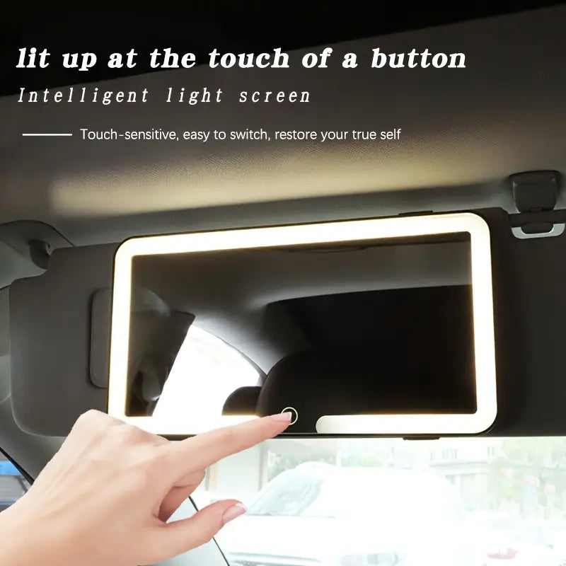 💄✨ Specchio Auto con Luce LED Staccabile – Make-up Perfetto Ovunque 🚗