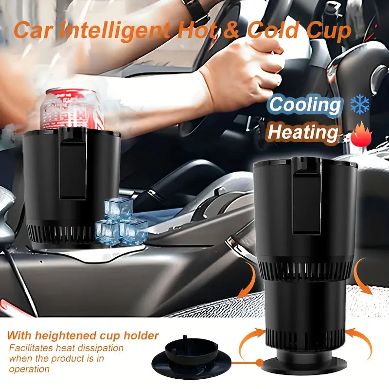 🚗✨ 2-in-1 Car Cup Cooler & Heater ❄️🔥 | 🎛️ Display LED & Controllo Temperatura 🌡️