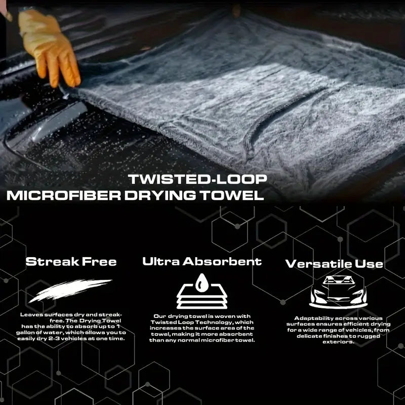 🧽🚗 Asciugamano in Microfibra Auto – Super Assorbente 💦✨