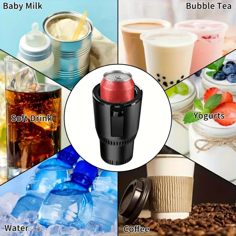 🚗✨ 2-in-1 Car Cup Cooler & Heater ❄️🔥 | 🎛️ Display LED & Controllo Temperatura 🌡️